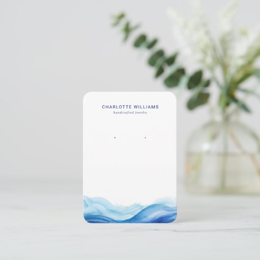 Schmuckkarte für den Blauen Ozean Visitenkarte (Stehend Vorderseite)