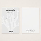 Schmuckkarte für den Korallenohrring (Vorne & Hinten)