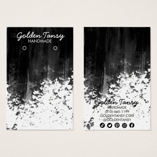 Schmuckkarte für den Schmuckzug Paint Stripe Earri (Vorne & Hinten)