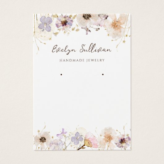 Schmuckkarte für getrocknete Wildblumen (Vorderseite)