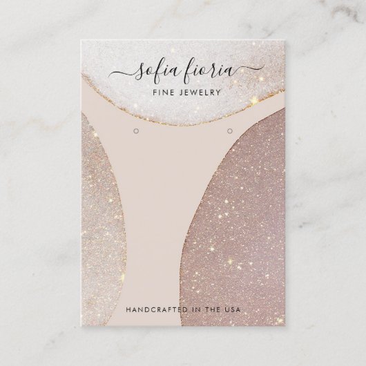 Schmuckkarte für künstlerischen Glitzer Visitenkarte (Vorderseite)