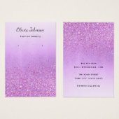 Schmuckkarte für Lila Glitzer (Vorne & Hinten)
