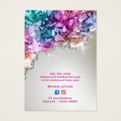 Schmuckkarte für rieselfähige Kristalle Imitate (Rückseite)