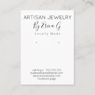Schmuckkarte für Schwarz und Weiß Visitenkarte