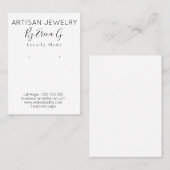 Schmuckkarte für Schwarz und Weiß Visitenkarte (Vorne/Hinten)