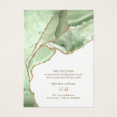 Schmuckkarte Jade green agate (Rückseite)