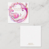 Schmuckkarte - Kette Quadratische Visitenkarte (Vorne/Hinten)