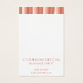 Schmuckkarte mit rosa Streifen in der Fußleiste (Rückseite)