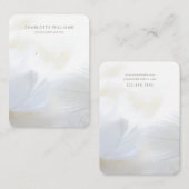 Schmuckkarte mit weichem, weißem Federbett Visitenkarte (Vorne/Hinten)