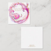 Schmuckkarte - Ohrringe Quadratische Visitenkarte (Vorne/Hinten)