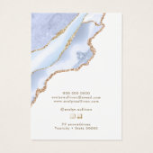 Schmuckkarte pastellblau agate (Rückseite)