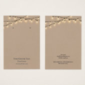 Schmuckkarte, rustikale String-Lichter (Vorne & Hinten)