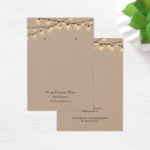 Schmuckkarte, rustikale String-Lichter (Schreibtisch)