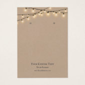 Schmuckkarte, rustikale String-Lichter (Vorderseite)