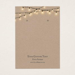 Schmuckkarte, rustikale String-Lichter