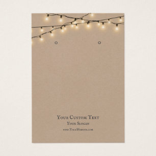 Schmuckkarte, rustikale String-Lichter