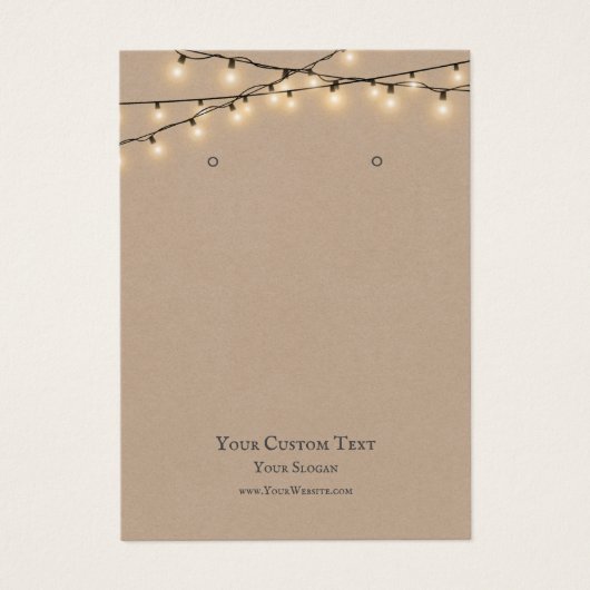 Schmuckkarte, rustikale String-Lichter (Vorderseite)