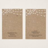 Schmuckkarte, rustikale String-Lichter (Vorne & Hinten)