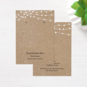 Schmuckkarte, rustikale String-Lichter (Schreibtisch)