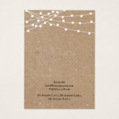 Schmuckkarte, rustikale String-Lichter (Rückseite)