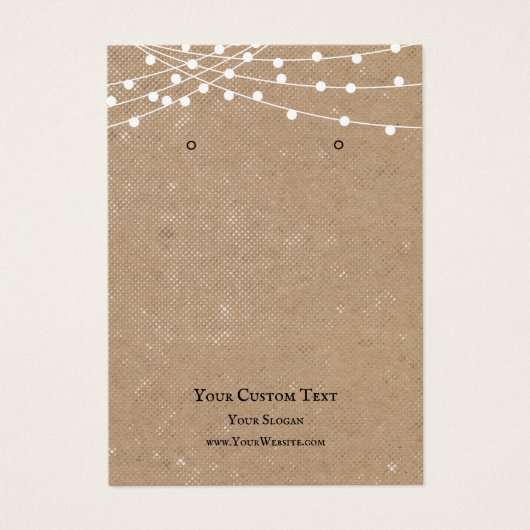 Schmuckkarte, rustikale String-Lichter (Vorderseite)