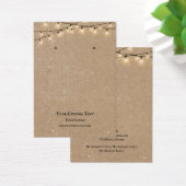 Schmuckkarte, rustikale String-Lichter (Schreibtisch)