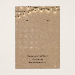 Schmuckkarte, rustikale String-Lichter