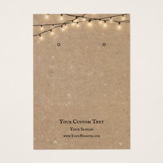 Schmuckkarte, rustikale String-Lichter (Vorderseite)