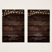 Schmuckkarte, rustikale String-Lichter (Vorne & Hinten)