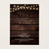 Schmuckkarte, rustikale String-Lichter (Rückseite)