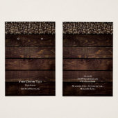 Schmuckkarte, rustikale String-Lichter (Vorne & Hinten)