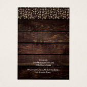 Schmuckkarte, rustikale String-Lichter (Rückseite)