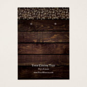 Schmuckkarte, rustikale String-Lichter (Vorderseite)