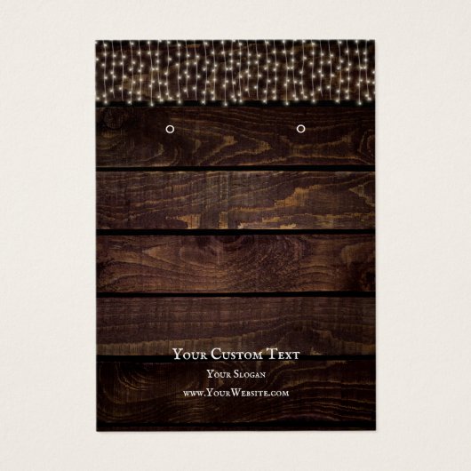 Schmuckkarte, rustikale String-Lichter (Vorderseite)