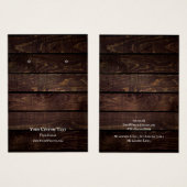 Schmuckkarte, rustikales dunkles Holz (Vorne & Hinten)
