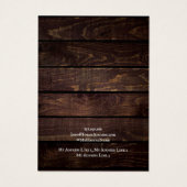 Schmuckkarte, rustikales dunkles Holz (Rückseite)