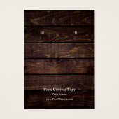 Schmuckkarte, rustikales dunkles Holz (Vorderseite)