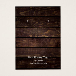 Schmuckkarte, rustikales dunkles Holz