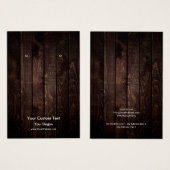 Schmuckkarte, rustikales Holzmotiv (Vorne & Hinten)