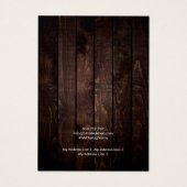 Schmuckkarte, rustikales Holzmotiv (Rückseite)