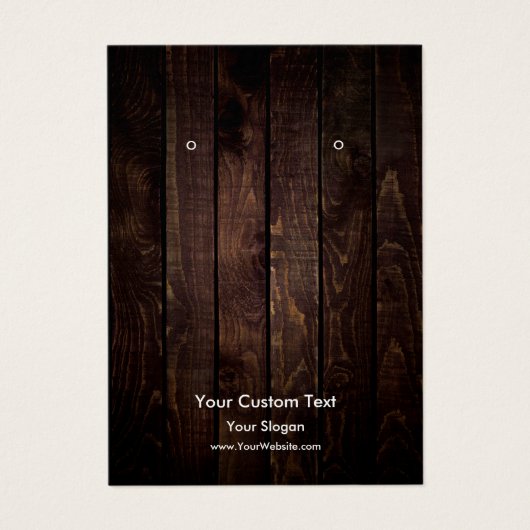 Schmuckkarte, rustikales Holzmotiv (Vorderseite)