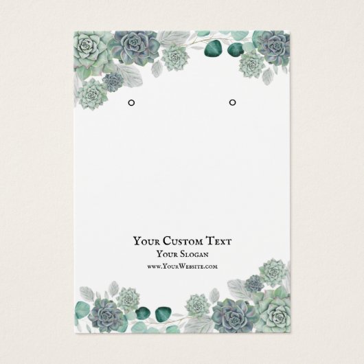 Schmuckkarte, Sukkuline Wasserfarbe (Vorderseite)