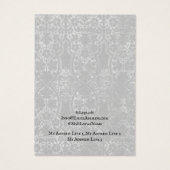 Schmuckkarte verdienen, rustikale graue Damaske (Rückseite)