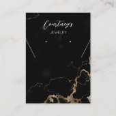 Schmuckkarten aus schwarzem Marmor und Glitzer Visitenkarte (Vorderseite)