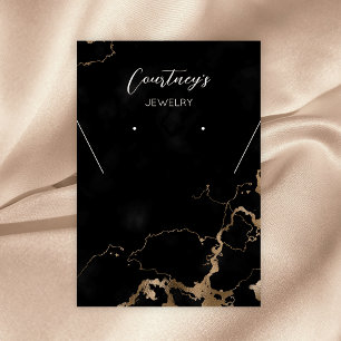 Schmuckkarten aus schwarzem Marmor und Glitzer Visitenkarte