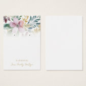 Schmuckkarten für Aquarellbilder sammeln Blume (Vorne & Hinten)