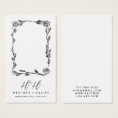 Schmuckkarten für die Blume (Vorne & Hinten)