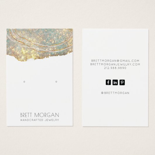 Schmuckkarten mit Gold Glitzer (Vorne & Hinten)