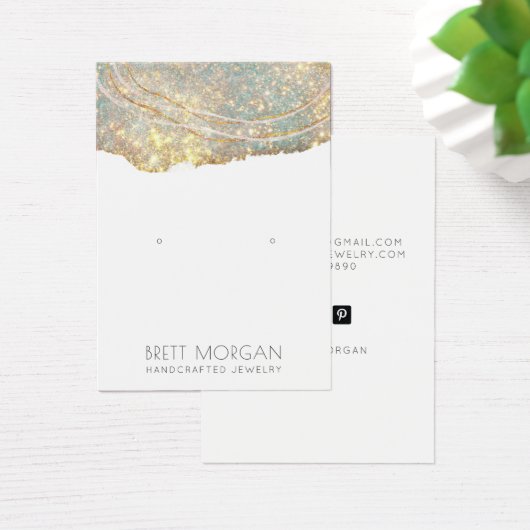 Schmuckkarten mit Gold Glitzer (Schreibtisch)