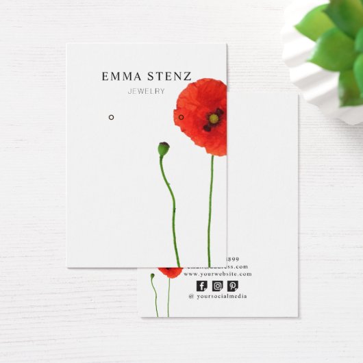 Schmuckkarten verdienen ・ Mohnschlichtheit (Schreibtisch)